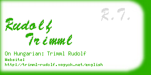 rudolf trimml business card